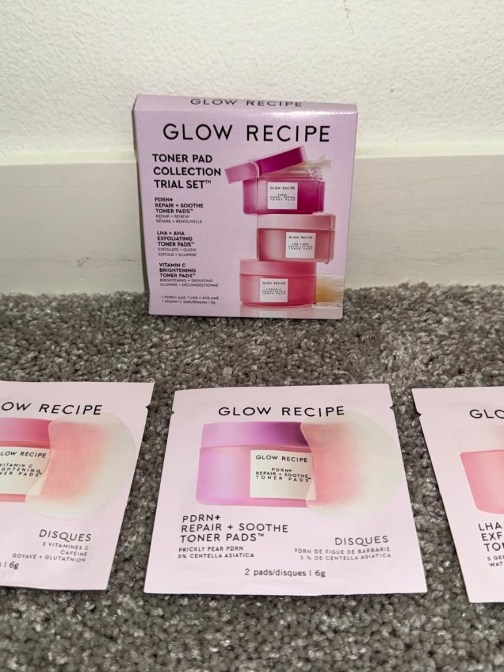 BRAND NEW Glow Recipe Toner Pad Collection Trial Set - 3 pack